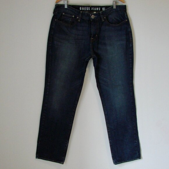 Guess Jeans Brit Rocker Slim Straight Dark Wash Mens Size 38 x 32 - Picture 3 of 16